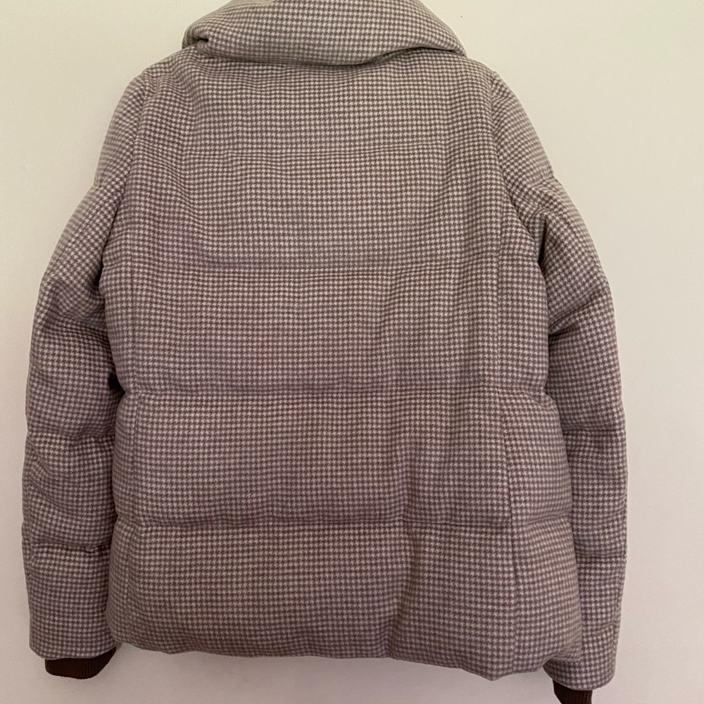Cable houndstooth puffer jacket - Picture 3 of 5